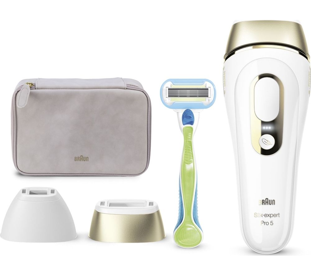 Silk-expert Pro 5 PL5124 IPL Hair Removal System - White & Gold