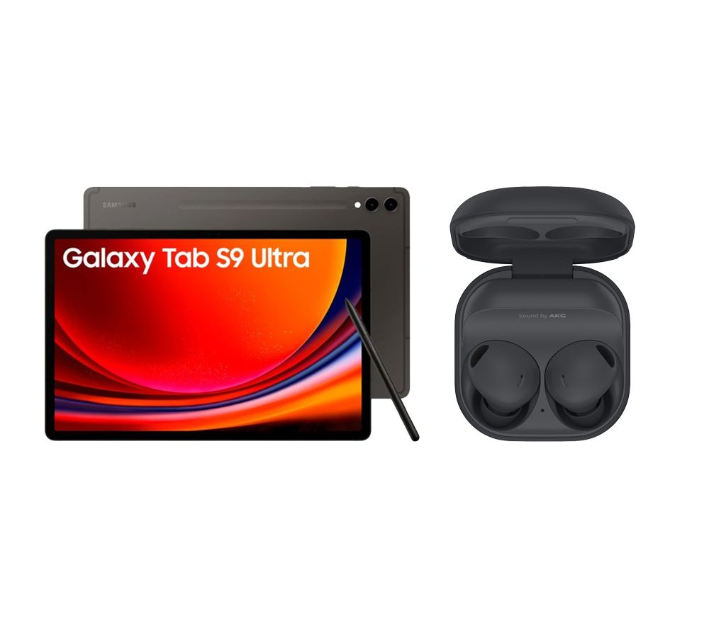 Galaxy Tab S9 Ultra 14.6" Tablet (512 GB, Graphite) & Galaxy Buds2 Pro Wireless Bluetooth Noise-Cancelling Earbuds Bundle