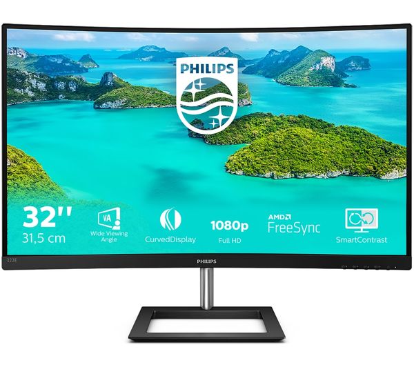 Philips 322e1c Full Hd 32 Curved Va Lcd Monitor Black