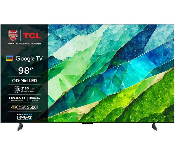 Tcl 98c855k 98 Smart 4k Ultra Hd Hdr Mini Led Tv With Google Assistant Amazon Alexa