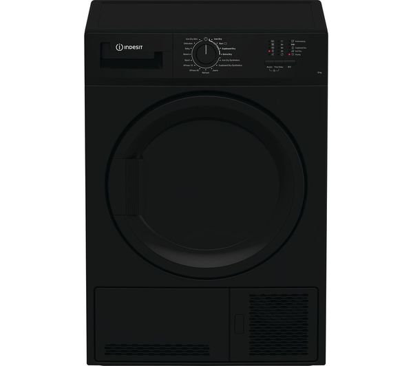 Indesit C Yd C82 Bbgl Uk 8 Kg Condenser Tumble Dryer Black