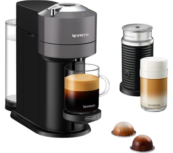 NESPRESSO by De'Longhi Vertuo Next Barista Bundle ENV120.GYAE Coffee Machine - Grey