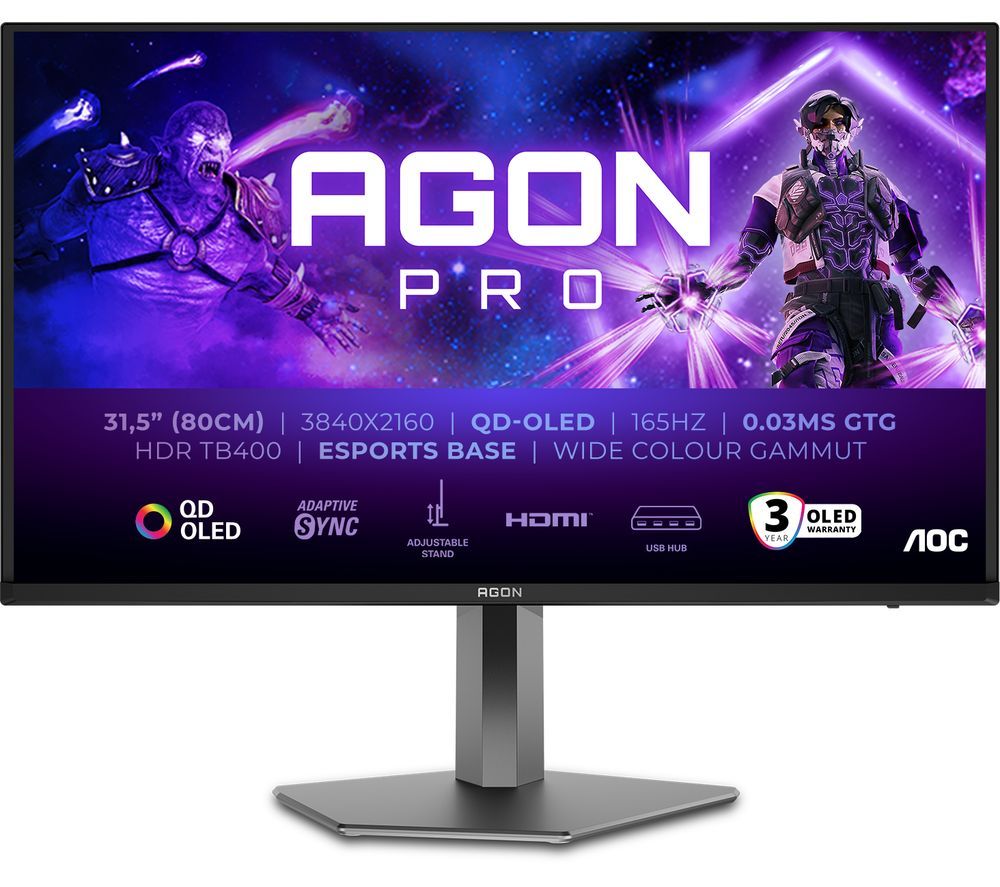 AGON PRO AG326UD 4K Ultra HD 32" Quantum Dot OLED Gaming Monitor - Black