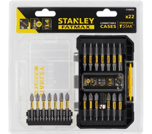 Stanley Fatmax Sta88558 Xj Fatmax Impact Torsion Bit Set 22 Piece