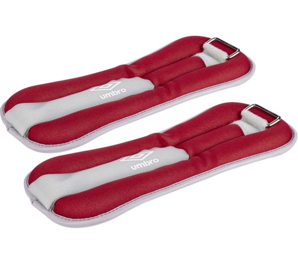 An image of UMBRO Ankle Wrist Weight - 1 Pair, Red & White