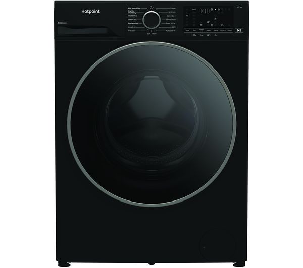 An image of HOTPOINT HBD 9681B Anti Stain UK 9 kg Washer Dryer - Black