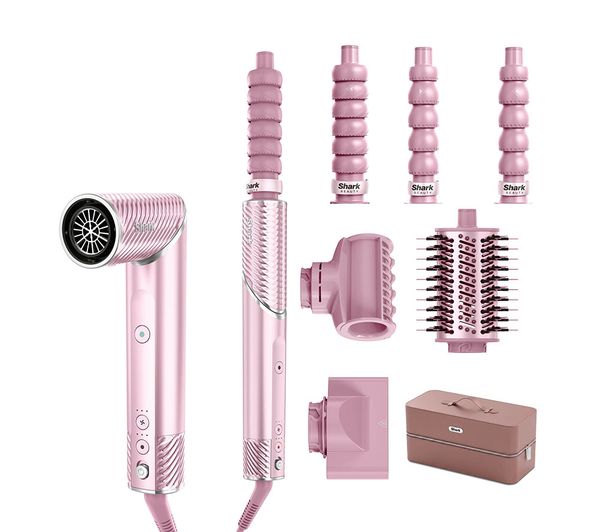 An image of SHARK FlexStyle IonCurl HD850UKPK 3-in-1 Air Styler & Hair Dryer - Pink
