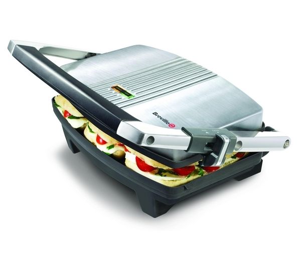 BREVILLE VST025 Cafe-Style Sandwich Press - Brushed Stainless Steel, Stainless Steel