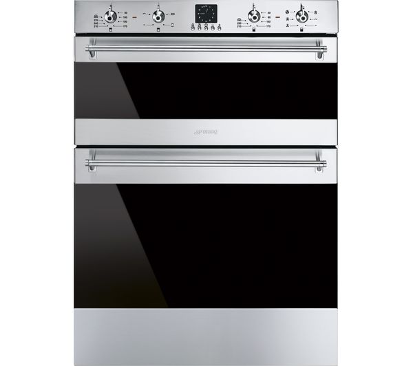 SMEG DUSF636X Electric Built-under Double Oven - Stainless Steel, Stainless Steel