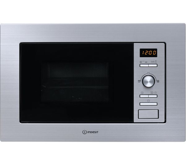 INDESIT MWI 122.2 X Built-in Microwave with Grill - Silver, Silver