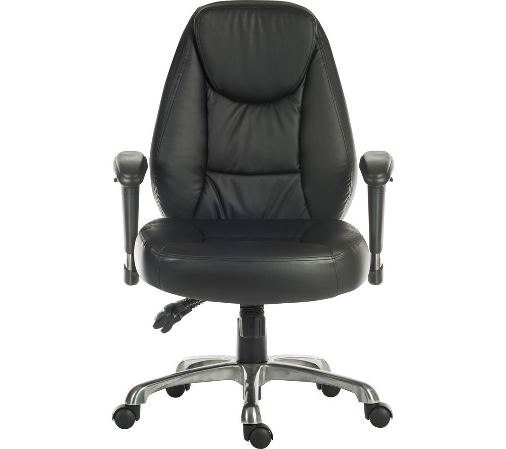 Portland Leather-look Operator Chair - Black