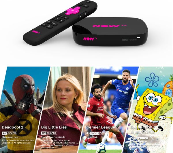 NOW TV Smart Box with 4K & Voice Search - 4 NOW TV Pass Bundle
