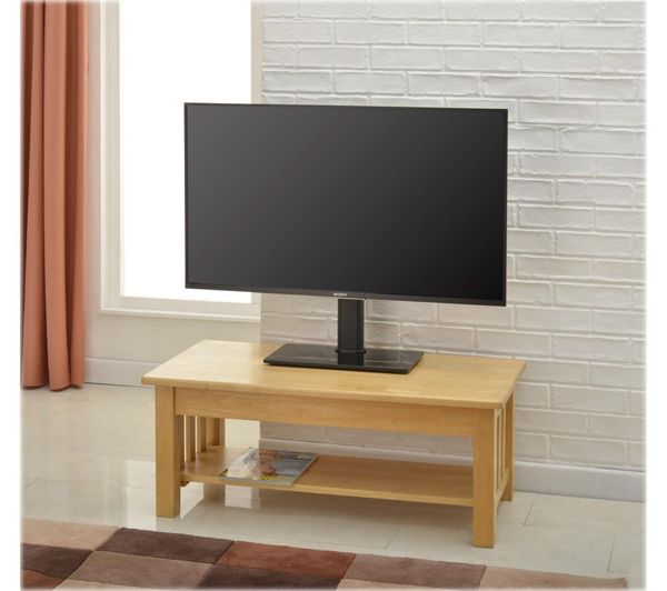 Buy TTAP TT44F 430 mm TV Stand with Bracket Black Glass Free