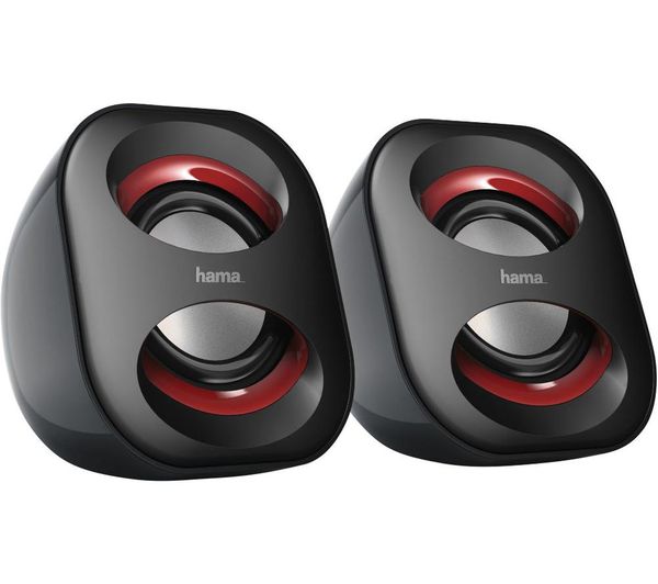 Hama Sonic Mobil 183 Laptop Speakers Black Red