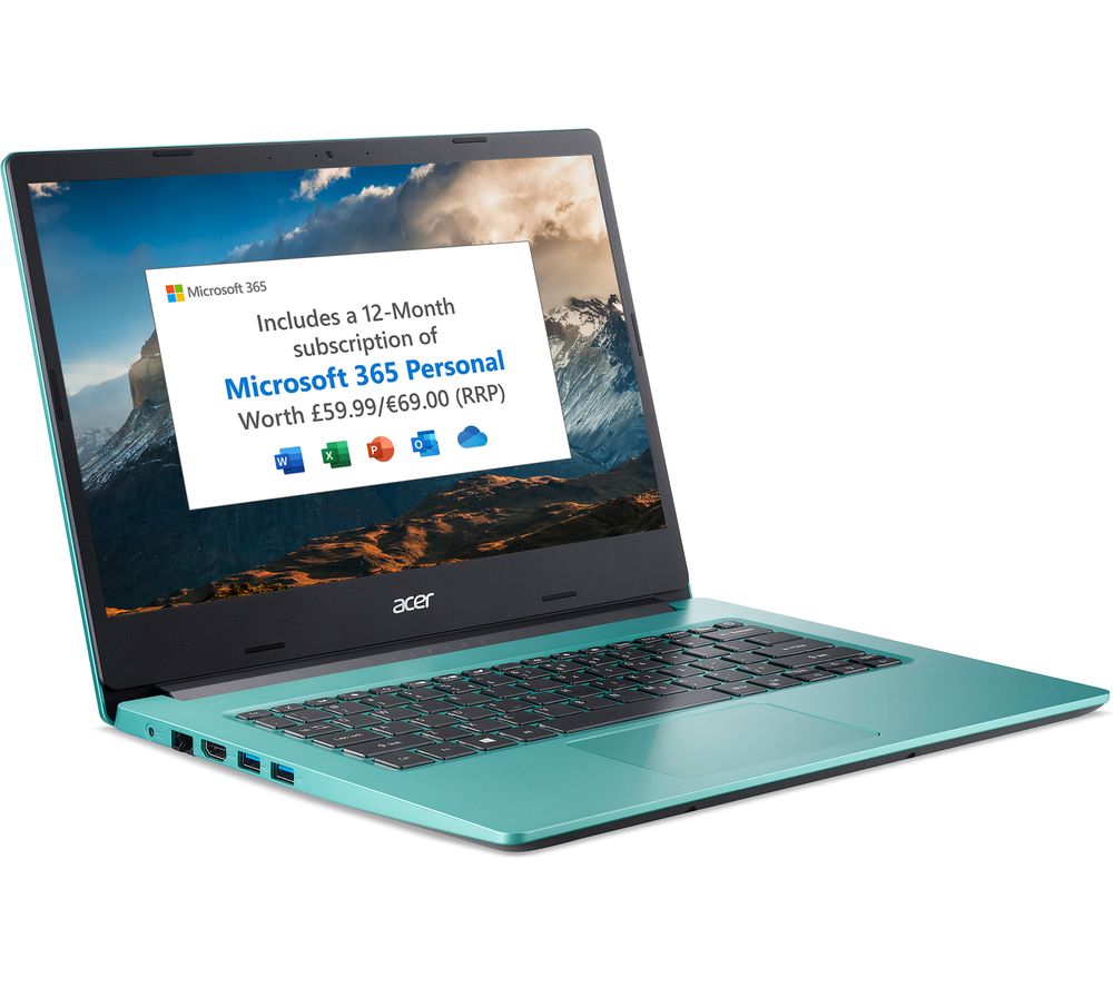 ACER Aspire 1 14 Laptop - Intel�Celeron?, 64 GB eMMC, Blue, Blue