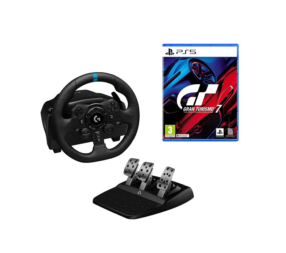 SONY Gran Turismo 7 & Logitech G923 Racing Wheel & Pedals Bundle - PS5 ...