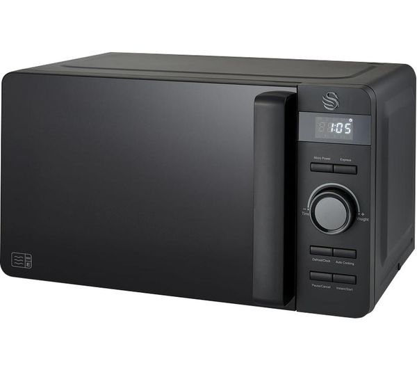 Swan Stealth Sm22037lblkn Solo Microwave Black