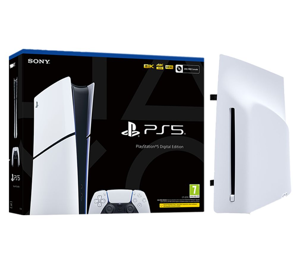 PlayStation 5 Digital Edition Model Group (Slim) & Disk Drive Bundle – White