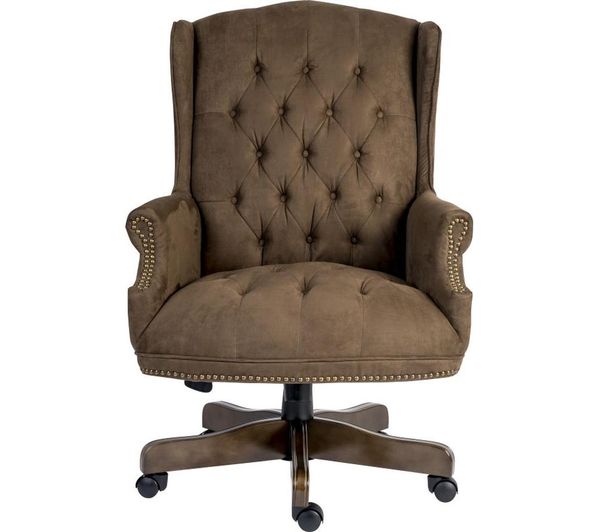 Teknik Chairman Fabric Tilting Executive Chair Suede