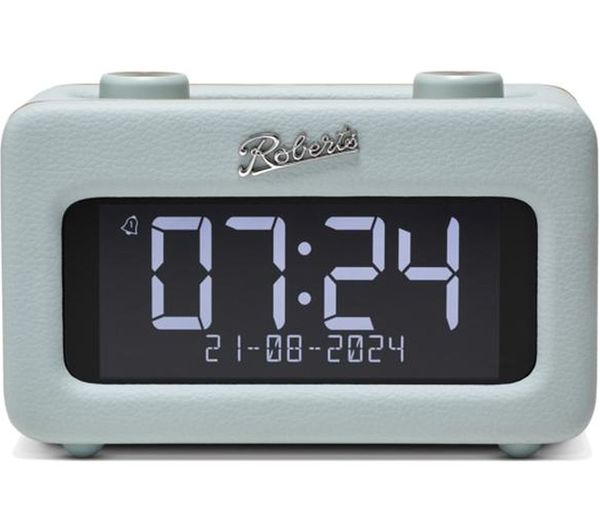 An image of ROBERTS Revival Rest DAB+/FM Bluetooth Retro Clock Radio - Duck Egg