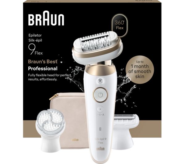 An image of BRAUN Silk-épil 9 Flex 9 3D SE9-060 Wet & Dry Epilator - Gold
