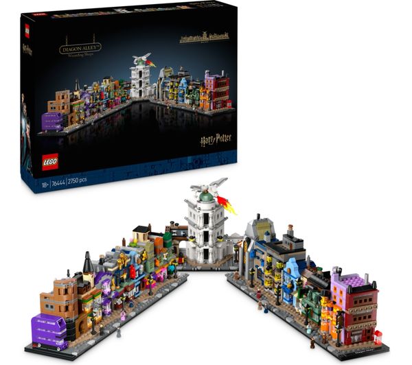 An image of LEGO Harry Potter 76444 Diagon Alley Wizarding Shops Set for Adults