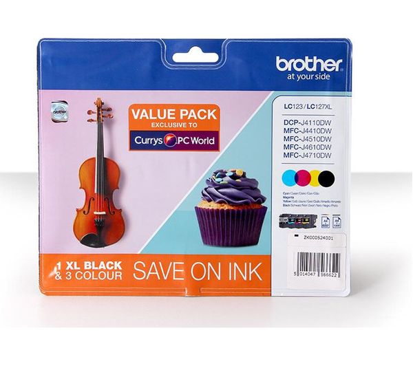 BROTHER LC127XL Black & Tri-Colour Ink Cartridge - Multipack