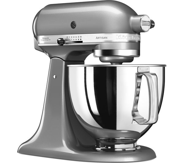 kitchenaid artisan 5 qt mixer contour silver