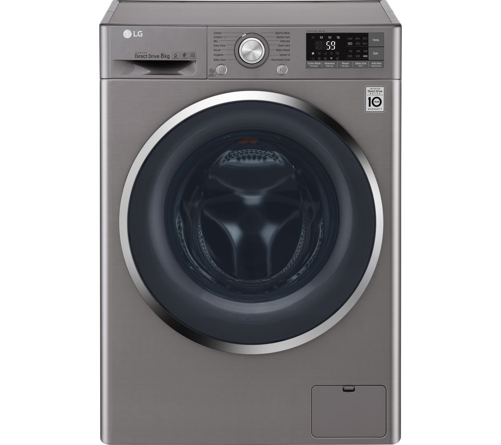 LG FH4U2TDN2S Smart 8 kg 1400 Spin Washing Machine – Graphite, Graphite