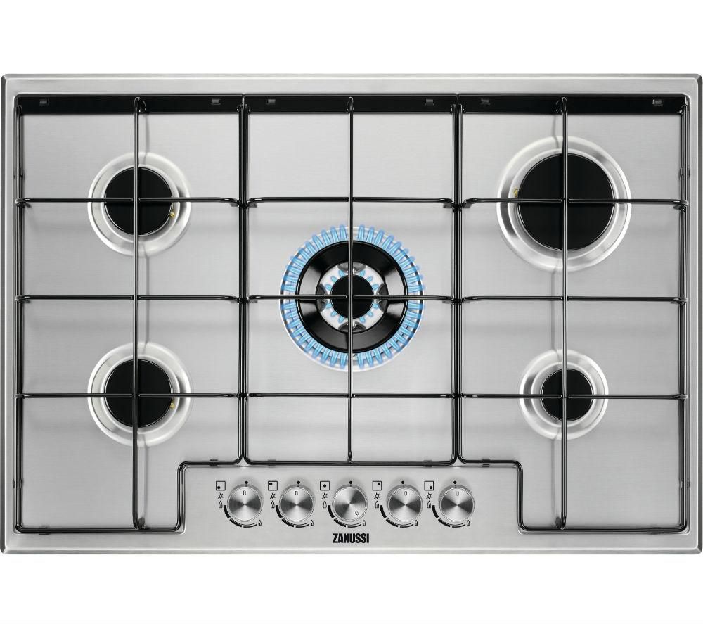 ZANUSSI ZGH75524XX Gas Hob – Silver, Silver