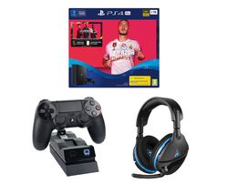 SONY Playstation 4 Pro with FIFA 20, Twin Docking Station & Gaming Headset Bundle - 1 TB