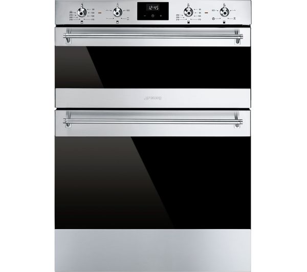 Image of SMEG DUSF6300X Electric Built-under Double Oven - Stainless Steel