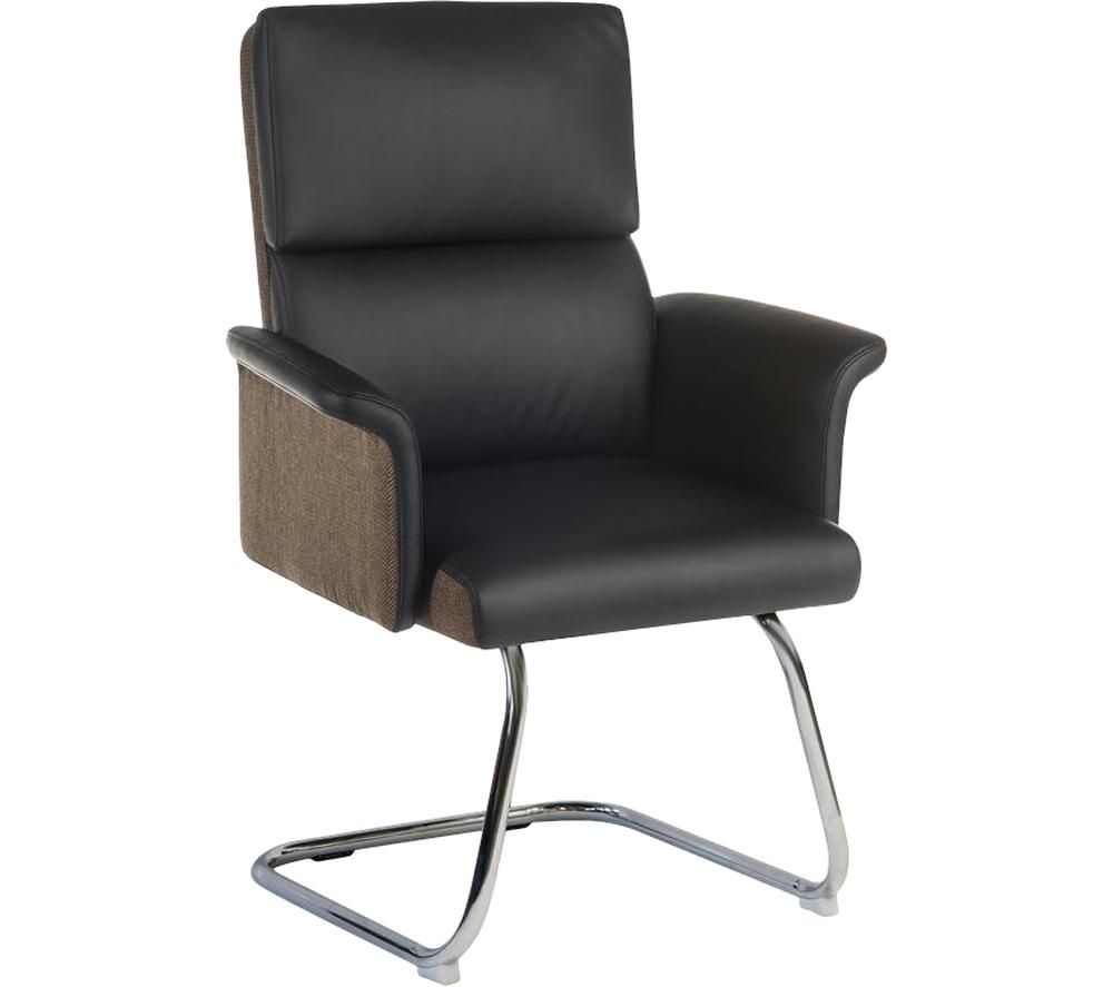 TEKNIK Elegance 6959BLK Faux-Leather Visitor Chair