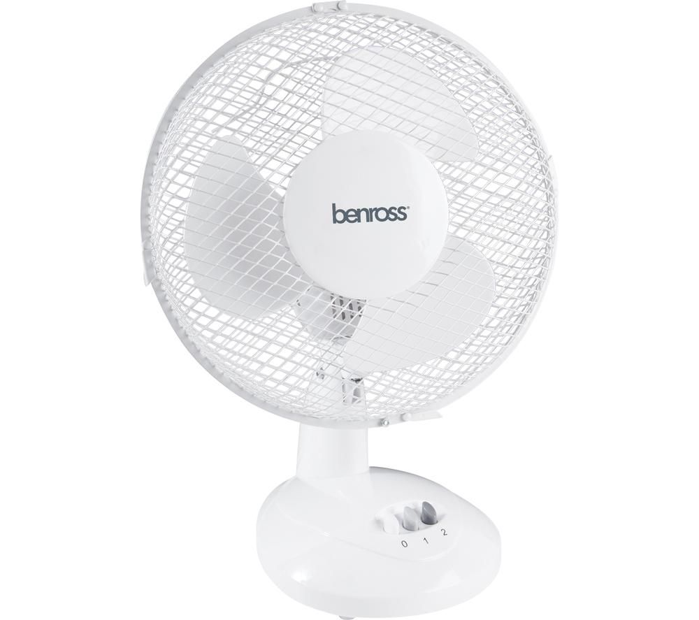 BENROSS 43910 9" Desk Fan - White