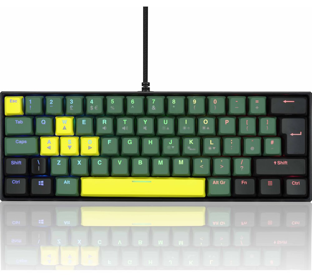 ADX Firefight MK06G22 Mechanical Gaming Keyboard - Green, Yellow & Black, Green