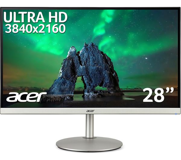 Image of ACER CB282Ksmiiprx 4K Ultra HD 28” LED Monitor - Black & Silver