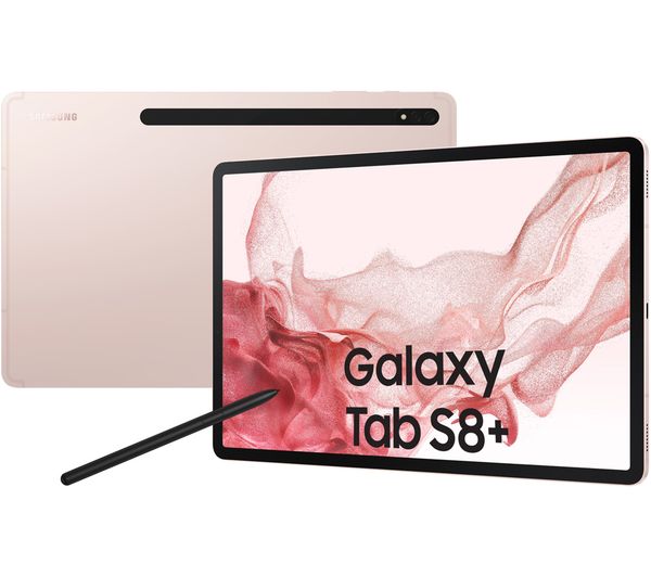 Image of SAMSUNG Galaxy Tab S8 Plus 12.4" Tablet - 128 GB, Pink Gold