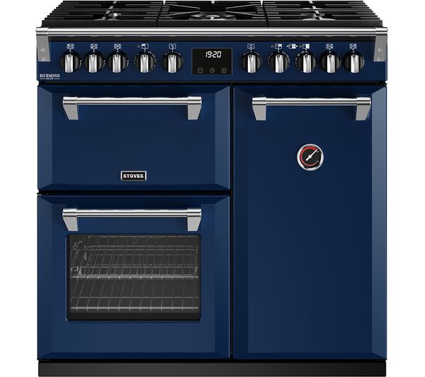 STOVES Richmond Deluxe D900DF 90 Cm Dual Fuel Range Cooker Blue 