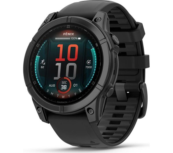 010 03025 01 GARMIN fenix E AMOLED Smart Watch Slate Grey Steel Black 47 mm Currys Business