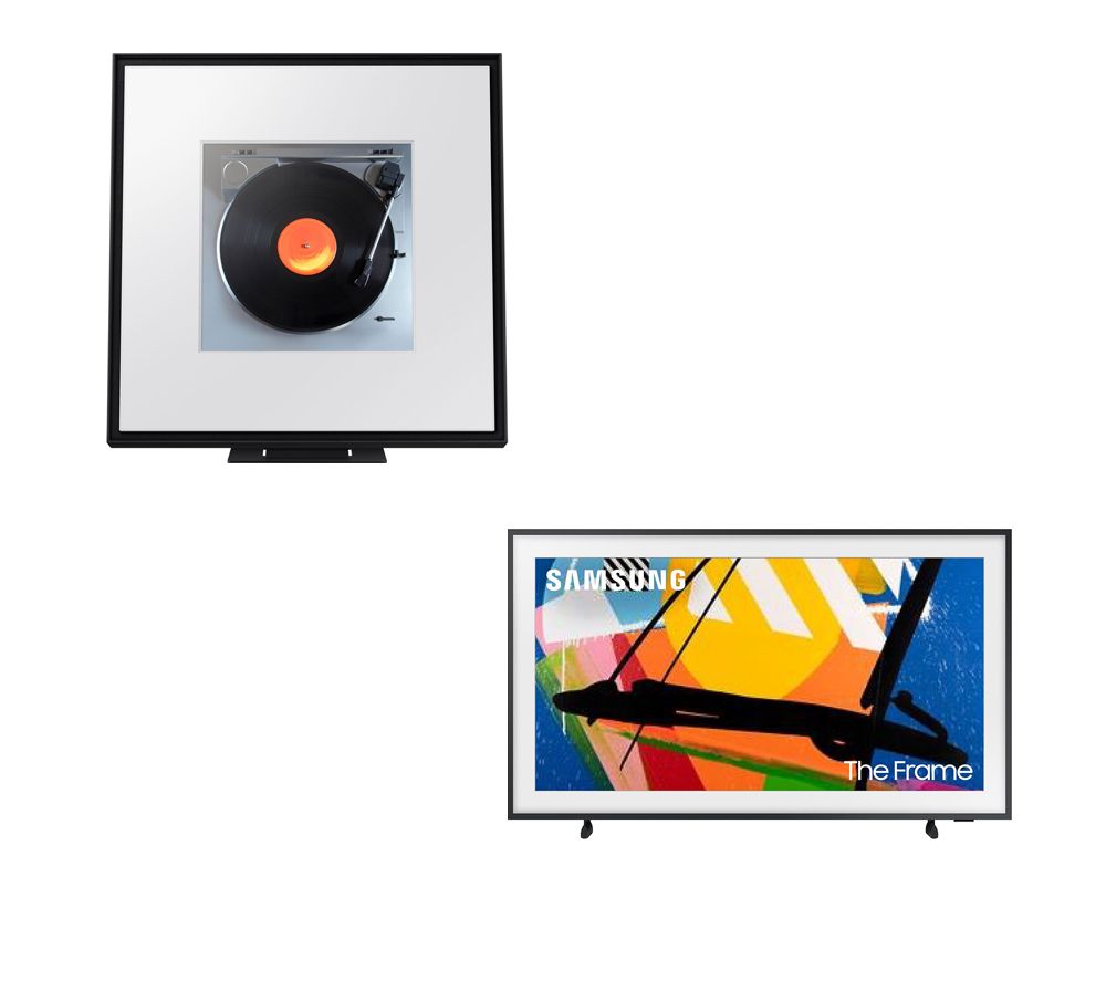 The Frame Art Mode QE75LS03DAUXXU 75" Smart 4K Ultra HD HDR QLED TV & Music Frame HW-LS60D Wireless Multi-room Speaker (Black) Bundle