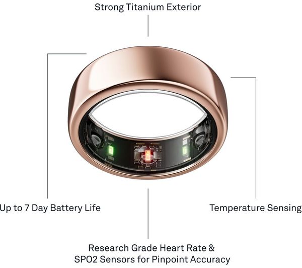 OURA Ring Gen3 Horizon - Rose Gold, Size 7 - 000000000010311550
