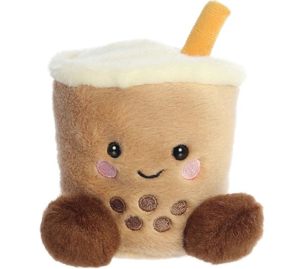 An image of PALM PALS Milky Boba Tea Soft Toy - Brown