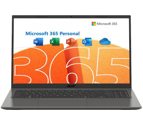 An image of ACER Aspire Go 15 15.6" Laptop - Qualcomm Snapdragon, 128 GB SSD, Grey