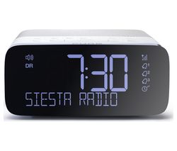 PURE Siesta Rise DAB+/FM Clock Radio - White & Grey