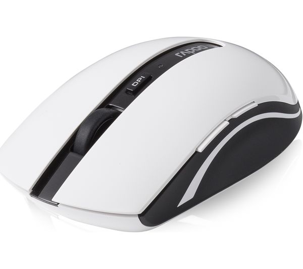 RAPOO 7200P Wireless Optical Mouse - White, White
