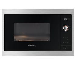 DE DIETRICH DME7121X Built-in Compact Solo Microwave - Black & Silver