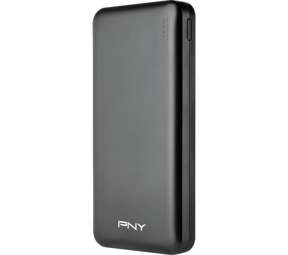PNY Slim 20000 Portable Power Bank - Black, Black