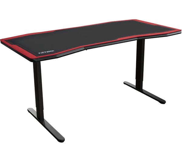 Buy Nitro Concepts D16m Carbon Gaming Desk Black Red Free Delivery Currys