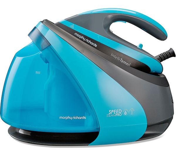 Morphy Richards Speed Steam Pro Intellitemp 332103 Steam Generator Iron Black Teal