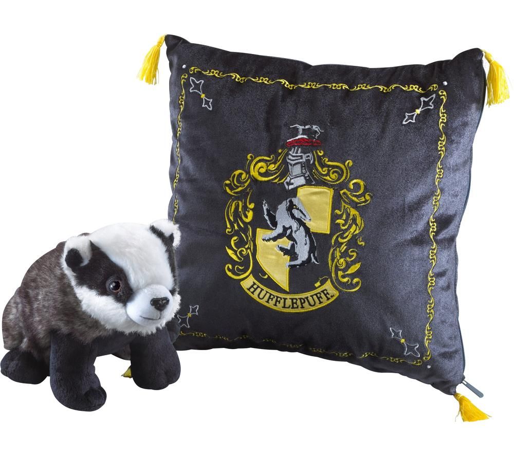 NOBLE Collection Hufflepuff House Mascot & Cushion Set review